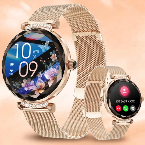 LIGE Fashion ساعة ذكية للنساء AMOLED HD شاشة ساعات السيدات معدل ضربات القلب مراقبة ضغط الدم الصحة ساعة ذكية لنظام Android iOS