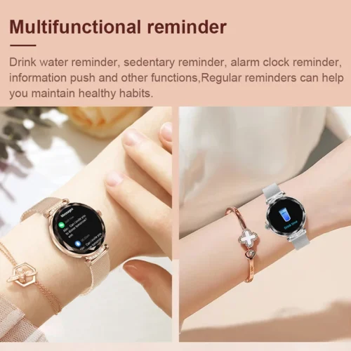 ⁦LIGE Fashion ساعة ذكية للنساء AMOLED HD شاشة ساعات السيدات معدل ضربات القلب مراقبة ضغط الدم الصحة ساعة ذكية لنظام Android iOS⁩ - الصورة ⁦4⁩