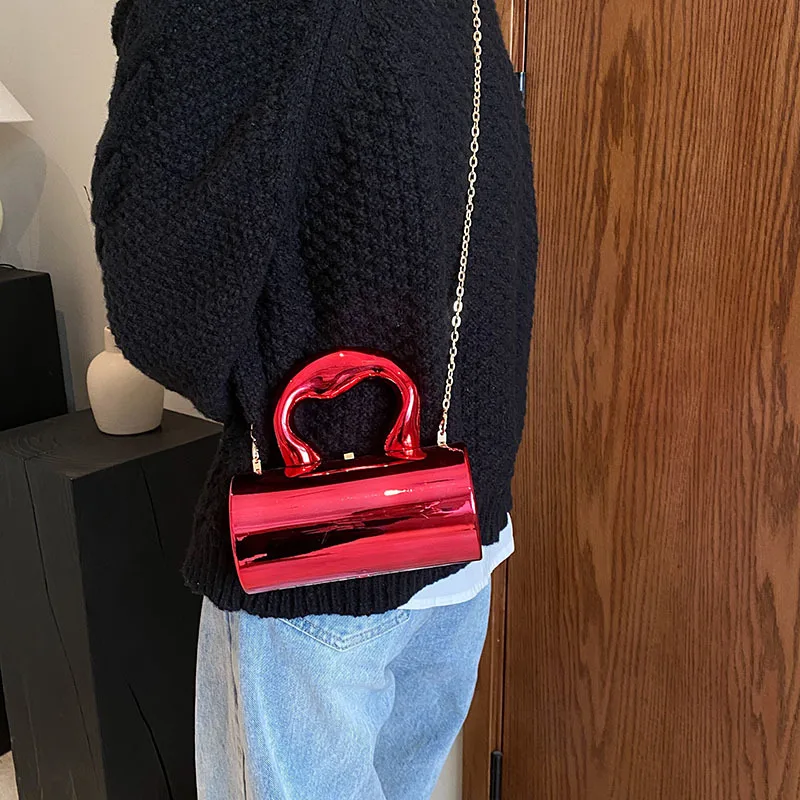 حقيبة كتف صغيرة متقاطعة مع الجسم للنساء ، حقائب يد نسائية ، قابض عصري ، صندوق ذهبي ، محفظة مسائية ، براثن حفلات ، أسطوانة ، 2 حقيبة كتف صغيرة متقاطعة مع الجسم للنساء ، حقائب يد نسائية ، قابض عصري ، صندوق ذهبي ، محفظة مسائية ، براثن حفلات ، أسطوانة ، - الصورة 2